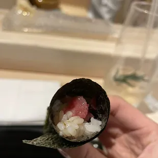 Fatty tuna hand roll