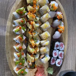 All great sushi rolls.