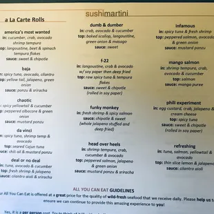 Description of our Special Rolls