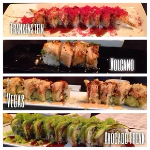 Some of my favorite rolls from Sushi Martini. ESPECIALLY the Volcano. I love this place. $20 for all you can eat sushi. Loves it