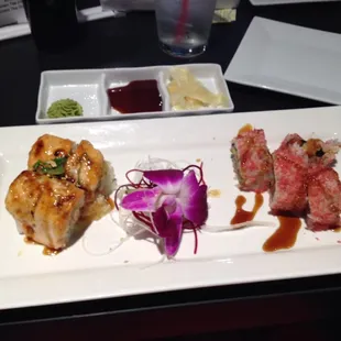 Volcano roll and tiger roll