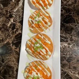 Spicy Salmon Nachos