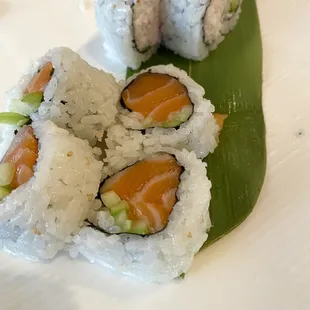 Salmon Roll and California Roll