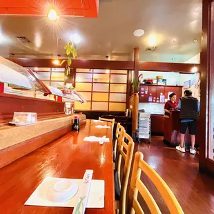 interior, sushi and sashimi