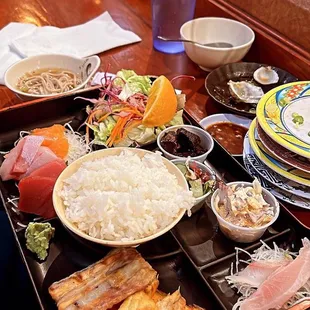 Eating at the sushi bar