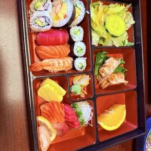 Lunch sushi and sashimi