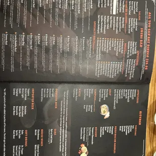 Menu (dinner) AYCE