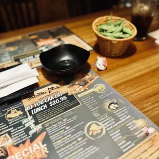 Menus &amp; Edamame