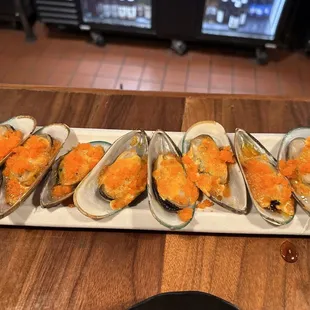 Baked  Green Mussels