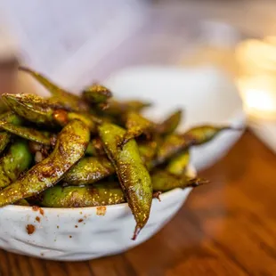 Spicy Garlic Edamame ($7.99)