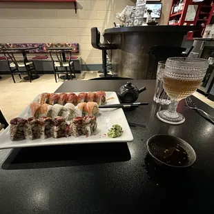 sashimi, sushi, sushi and sashimi, food