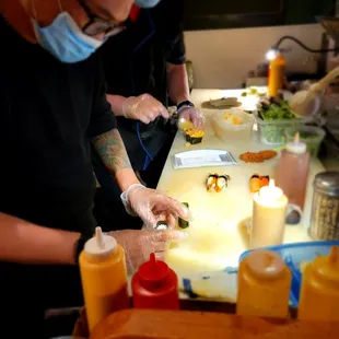 The Chef's in action