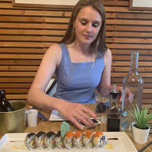 Sunset roll! So fresh and light!