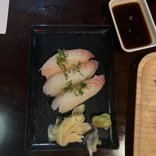 white fish nigiri