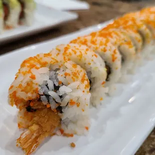 a closeup of the sushi