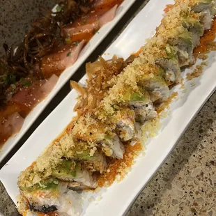 John Roll and Albacore Sashimi
