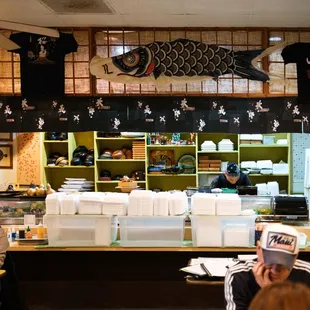 sushi and sashimi, interior