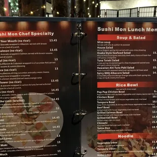 *updated menu