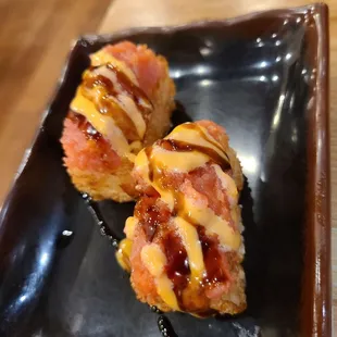 Spicy Tuna Rice Cracker