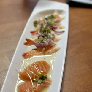 Salmon Carpaccio Shrimp Carpaccio