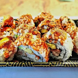 Fried Pork roll sushi