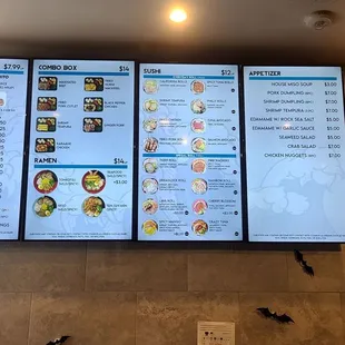 Digital menu