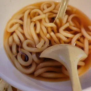 plain su-udon $9.99..simple udon noodles with broth