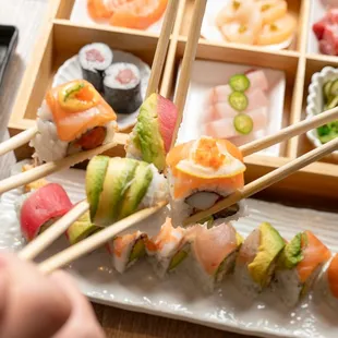 food, sushi and sashimi, sushi, sashimi