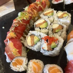Philadelphia Roll, Salmon Roll, Tuna Roll, Specialty Roll