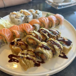 76. Spicy Yellowtail Roll 108. Titanic Roll 98. Orange Roll
