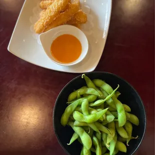 calamari and edamame