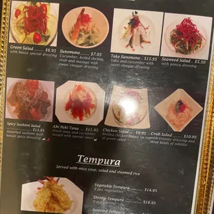salad menu