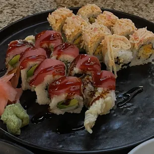 Red Dragon Roll and Krazy Girl Roll