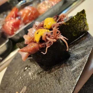 Tako and quail egg