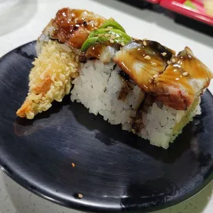 Looks like an eel roll with shrimp.
