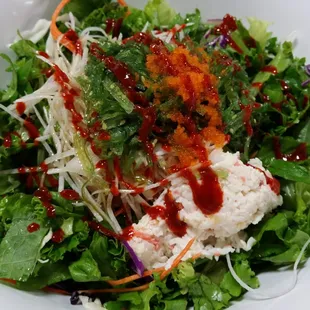 Drizzle the Korean red pepper paste/sauce to taste.