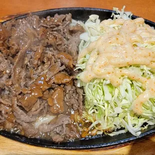 a plate of food on a table