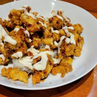 a plate of food on a table