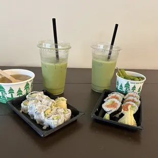 two different types of sushi