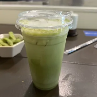 Matcha Iced Oat Latte