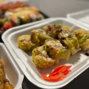 a variety of food items