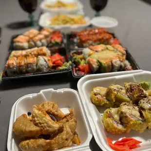 a variety of food items