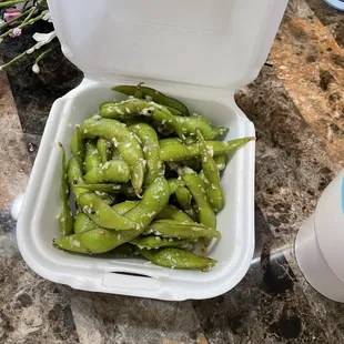 Garlic edamame