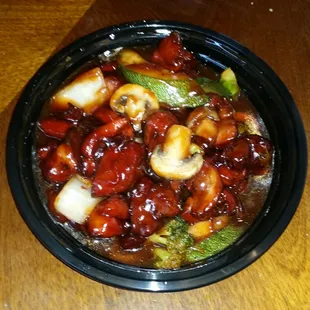 Bourbon chkn - very different than the bourbon chkn I've had (and not in a good way).