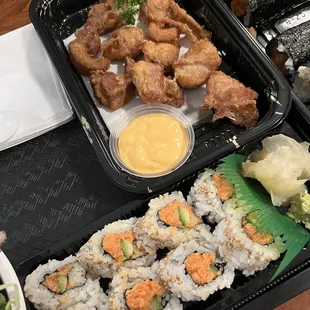 Spicy tuna chicken karaage