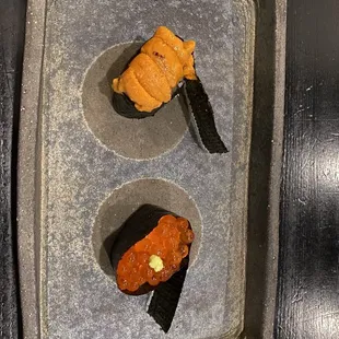 Uni (Sea Urchin) and Ikura (Steelhead Trout Roe)