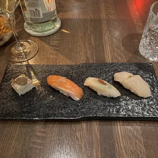 Second course - shellfish (salmon as a substitute for shrimp)