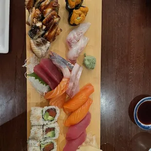 Dinner sushi plate for two