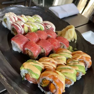 various sushi