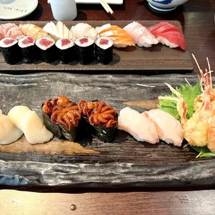 Scallops, baby octopus, sweet shrimp